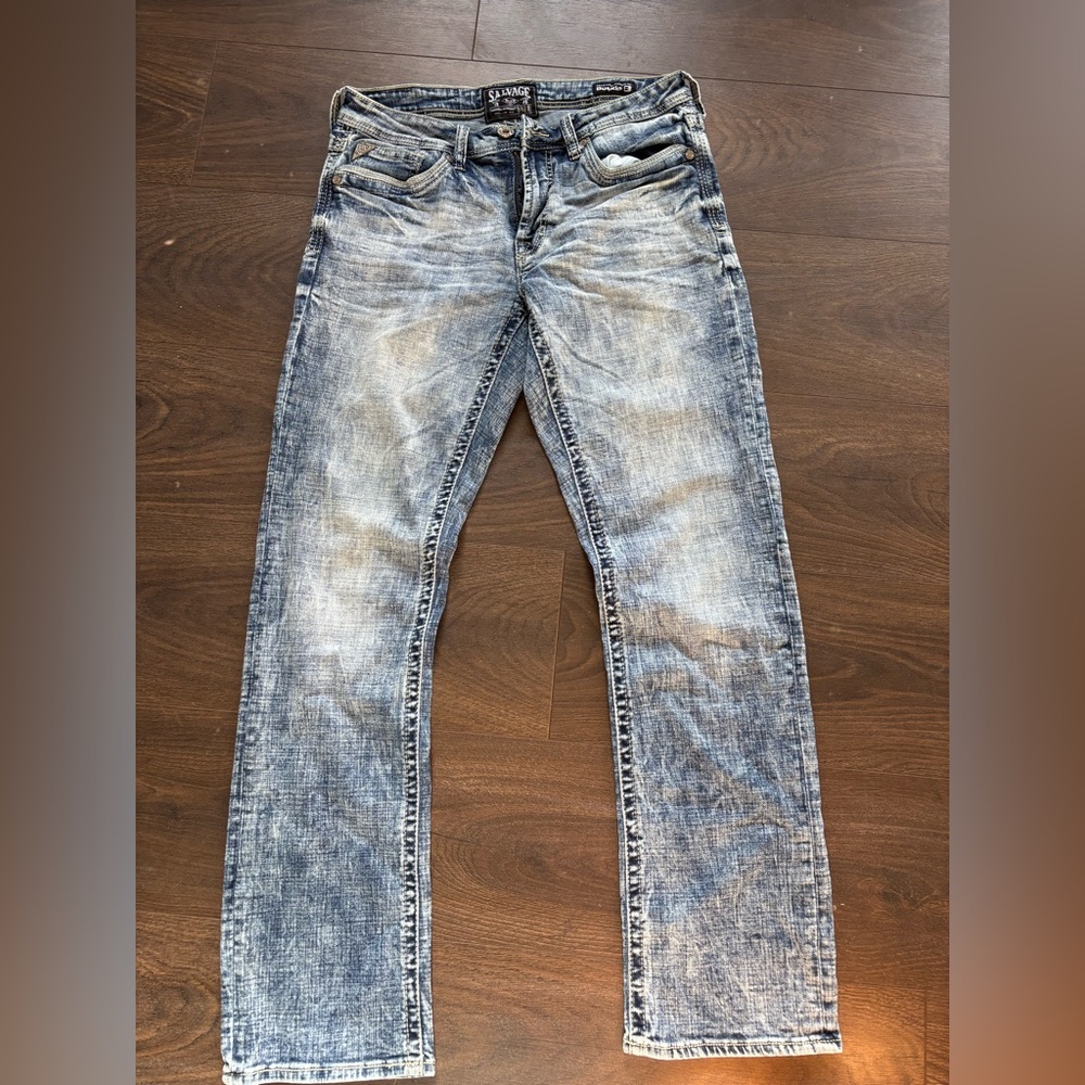 Salvage Light Blue Straight Jeans